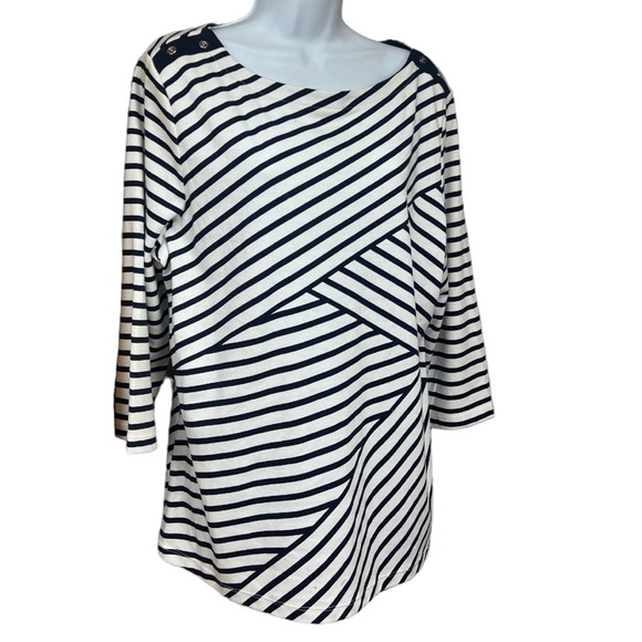 SzXL Abstract Stripe Karen Scott Top NWT - Picture 4 of 7